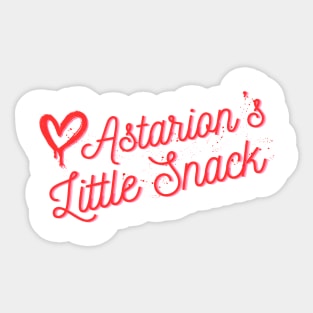 Astarions little snack red romance text Sticker
